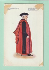 Postcard Oxford University Robes Doctor of Civil Law or Medicine - Unp - c1917