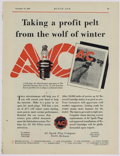 1928 spark plugs titan - ad:,