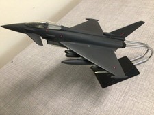 RAF Typhoon Aircraft Model On A Plinth. 1:48 Scale. 30cm Long.
