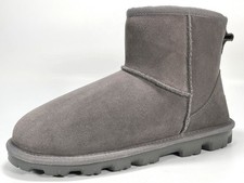 RRP £160 Brand New UGG Essential Mini Women's Grey Leather Ankle Boots Size 4
