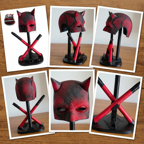 Daredevil mask with - with, batons
