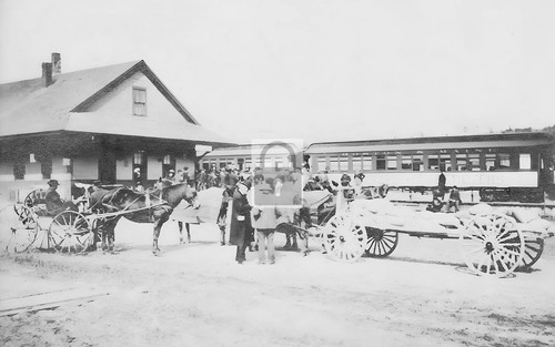 Railroad train station - railroad,
