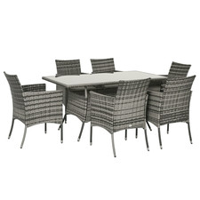 Outsunny Rattan Dining Set for