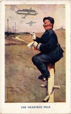 PC ARTIST SIGNED, LAWSON WOOD, THE MEASURED MILE, Vintage Postcard (b46535)
