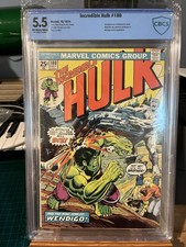Incredible Hulk 180 CBCS 5.5 1974 1st Wolverine Cameo