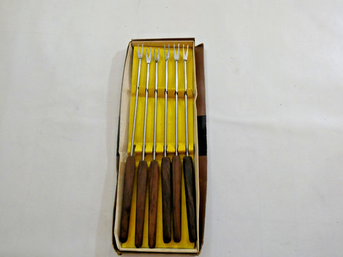 Vintage fondue forks stainless - fondue,