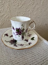 Vintage Hammersley Bone China Victorian Violets Countryside Cup and Saucer.