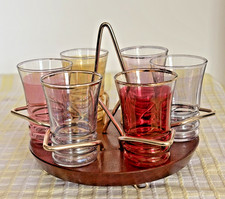 Wyncraft Teak Metal Glass Shot