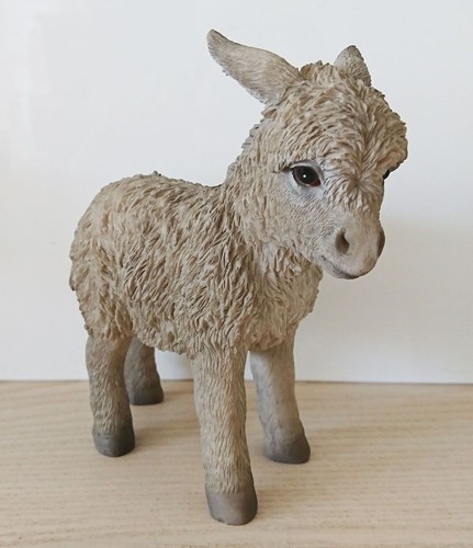 Donkey light grey standing - light,