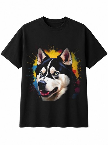 Siberian husky splatter - husky, art