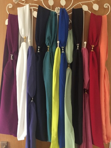Long plain chiffon scarves - long,