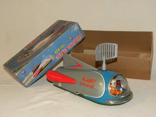 Antique tole tin space - tin,