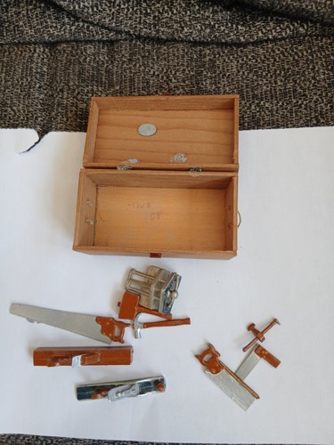 Metal tool kit dolls house - tool,