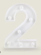 LED Number 2 Standing Number