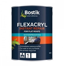 Bostik Flexacryl Instant Repair 1kg Grey for Roof Leaks Waterproof Sealant