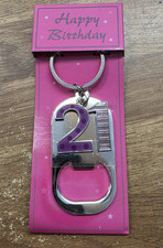 HAPPY 21ST BIRTHDAY KEYRING