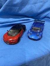 2 X 1/24 Scale Diecast Cars ( Maisto Bugatti Chiron / Motor max Maserati MC12 )