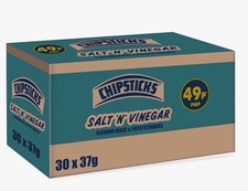 Chipsticks Salt 'N' Vinegar Flavour Maize & Potato Snack 37g X 30