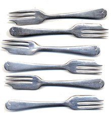 SILVER PLATED PASTRY FORKS