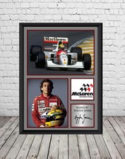 Ayrton Senna Signed Photo Print Poster Autographed Formula One Memorabilia