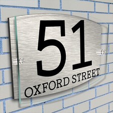 Personalised Door Number Plaque House Sign Custom Street Name Plate for Home UK