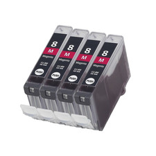4 Magenta Ink Cartridge for Canon Pixma IP3300 IP3500 IP4200 IP4300 IP4500 CLI8M