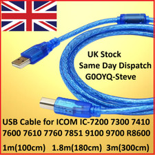 USB Cable for ICOM IC- 7200 7300 7410 7600 7610 7760 7851 9100 9700 R8600 WSJT-X