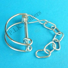 1 x Pipe Clip & Chain for Ifor Williams Trailer & Horse Box - Shaft Lynch Pin 