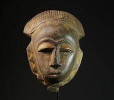 African Baule Mask Carved Wood