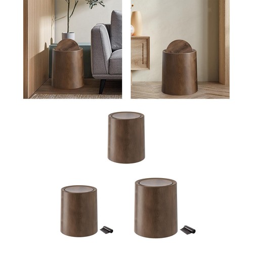 Round trash can - can,
