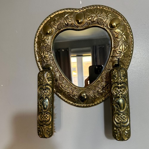 Vintage brass heart - brass,