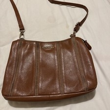 John Rocha brown leather shoulder bag. Used