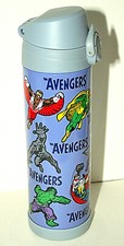Retro Marvel Avengers Pottery Barn School Lunch 17z Drink Metal Lined Bottle New