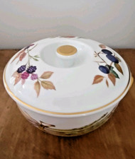 Royal Worcester Fine Porcelain Evesham Gold Serving Dish + Lid