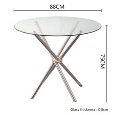 Round Glass Dining Table w/ 4