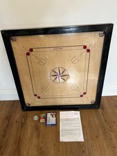 Large Carrom Board Game With Coins & Striker Set Great for Family