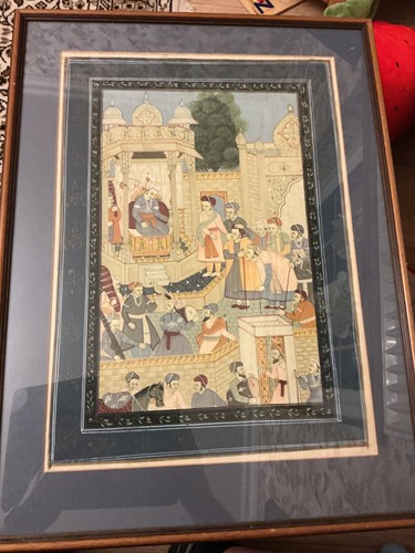 Framed indian mughal - framed,