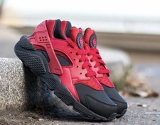NIKE HUARACHE PRM PREMIUM GYM RED/ BLACK  Uk 9.5  US 10.5SUPER RARE 2015 RELEASE