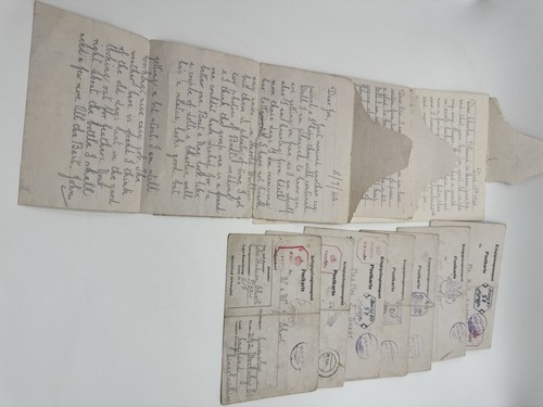 Wartime prisoner war letter - of,