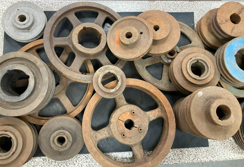 Job lot used vee - belt, pulleys