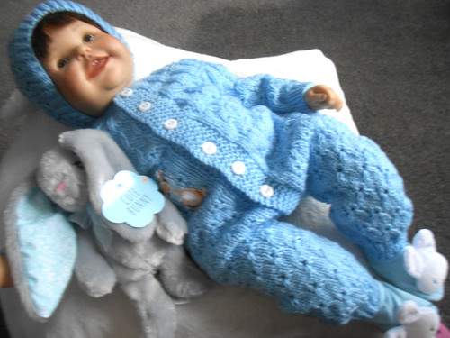 Hand knitted blue - knitted,