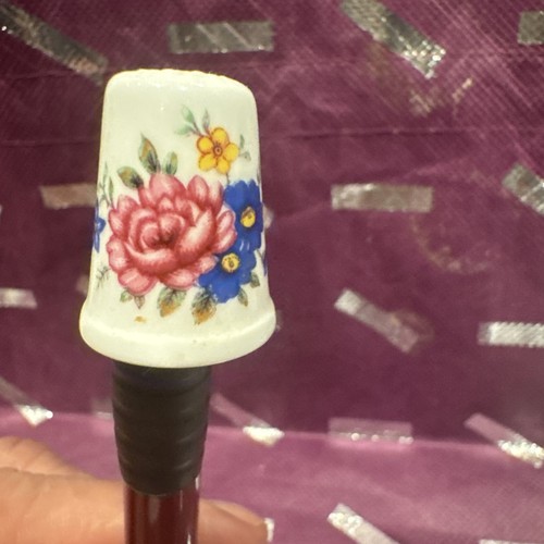 Vintage bone china thimble - china,