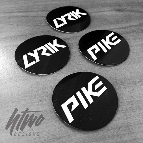 Mountain bike fork sticker - mountain,