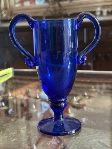 Antique bristol blue pedestal - antique,