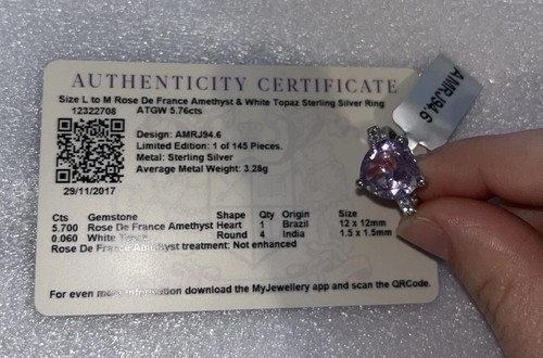 Rose france amethyst heart - rose,