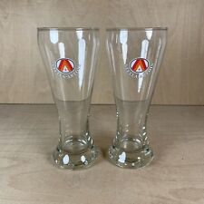 Stella Artois Vintage 1970s Tall Beer Lager Pint Glass Logo Crown Man Cave X2