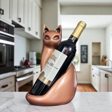 Cat Wine Holder Copper Colour