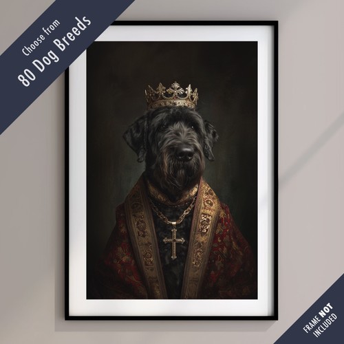 Royal dog portrait print - portrait, –