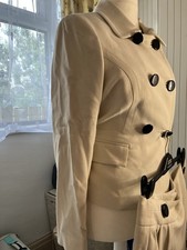 Next Cream Double Breasted Skirt Suit Size 16