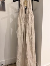 Zara Cream Summer Jumpsuit